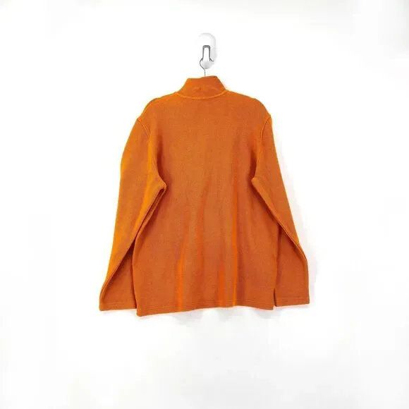 Ted Baker Men 4 Millom Jumper Sweater Orange Half Zip Golf Pullover Textured NEW